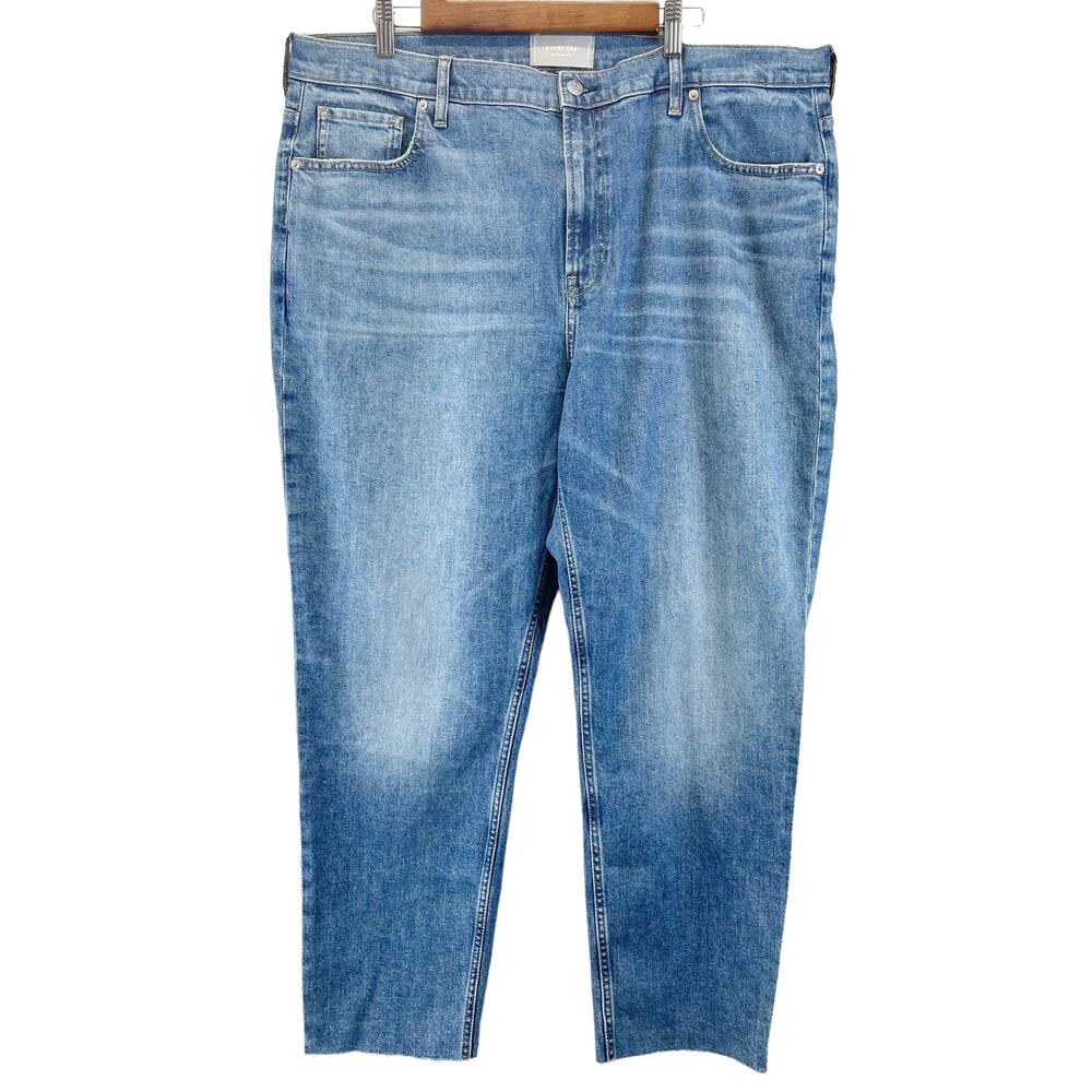 Everlane Womens 35R The Cheeky Jean High Rise Low Stretch Medium Wash Denim